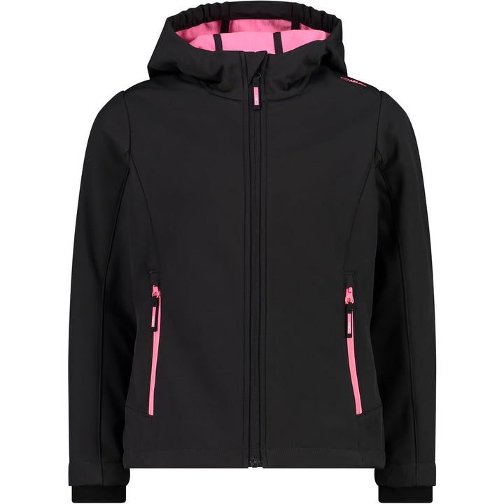 CMP Jungen Softshelljacke für Kinder Jacke (1er Pack) 98 Anthrazit-Pink Fluo, 98 Anthrazit-Pink Fluo