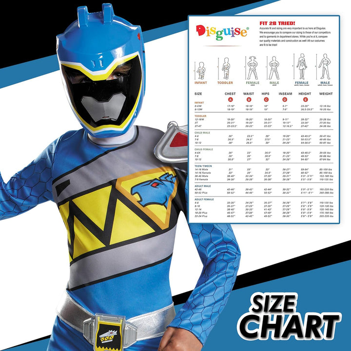 Disguise Blue Ranger Dino Charge Classic Costume, Medium (7-8) by Disguise