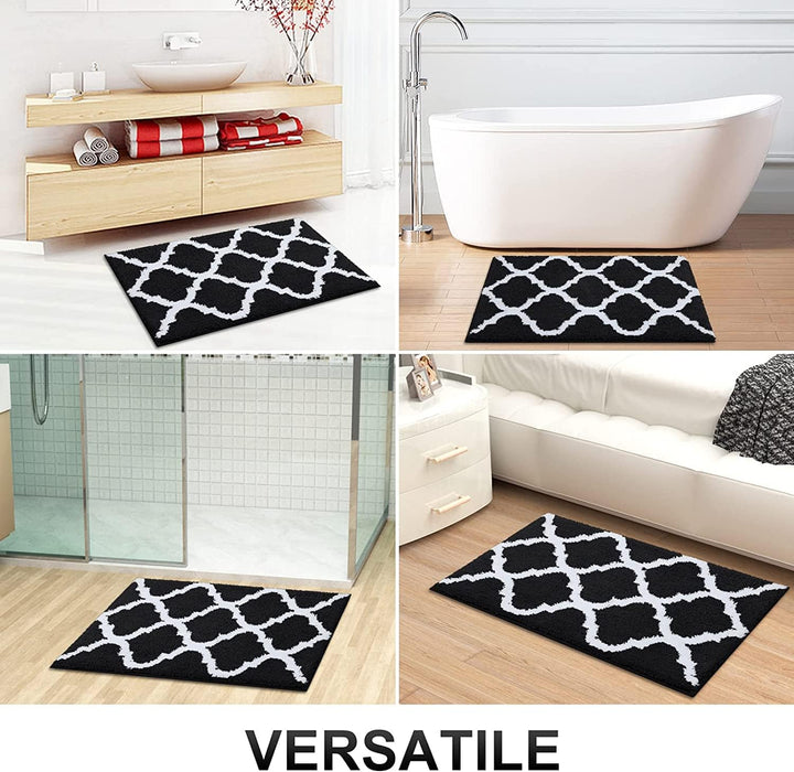 Homaxy rutschfest Badematten Set 2 teilig Weich Hochflor Bad WC Badezimmerteppich Set Mikrofaser Bad