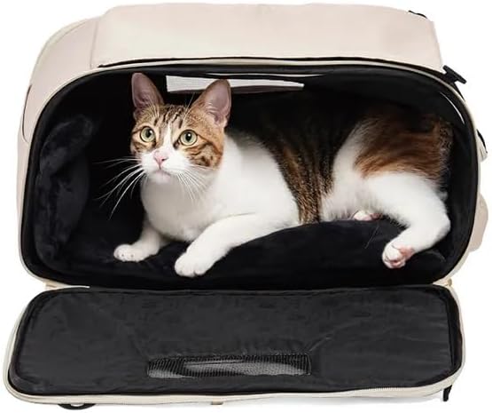 FikaGO 3-in-1 Reise-Tragetasche für Hunde und Katzen Truffle Plus – Rucksack, Schultertasche & Handg