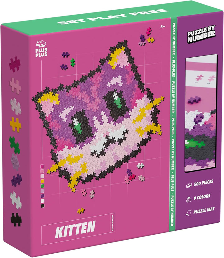 Plus-Plus 3960 Geniales Konstruktionsspielzeug, Puzzle Kätzchen, Kreativ-Bausteine, Bausteinset für