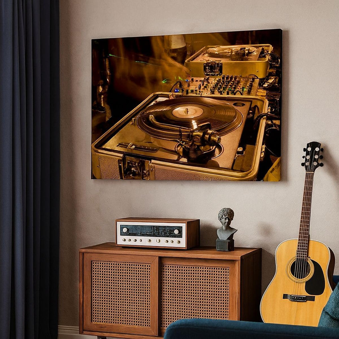 Bilder auf Leinwand 100x70cm Leinwandbild Disco Tanz Musik Rhythmus Gross Wanddeko Bild Schlafzimmer