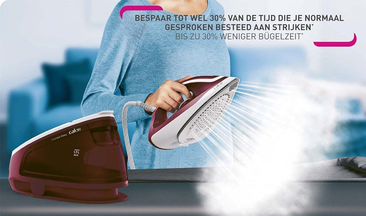 Calor - SV6130C0 Dampfbügelstation, 5,7 bar, 120 g/min, unbegrenzte Akkulaufzeit, Express Easy
