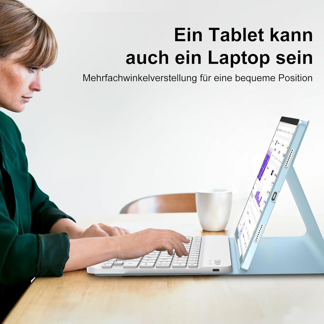 Tastatur für Samsung Galaxy Tab S10 Lite AI Tablet 10.9" 2025/S10 FE, Kabellose Magnetisch Abnehmbar