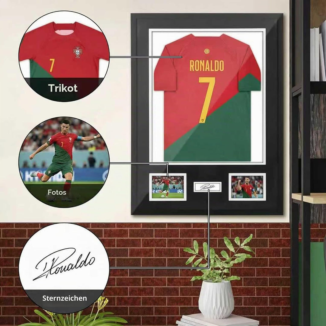 Fussballtrikot-Rahmen 60 x 80 cm – Aluminium-Legierung, Sport-Trikot-Display-Rahmen, DIY-Trikot-Rahm