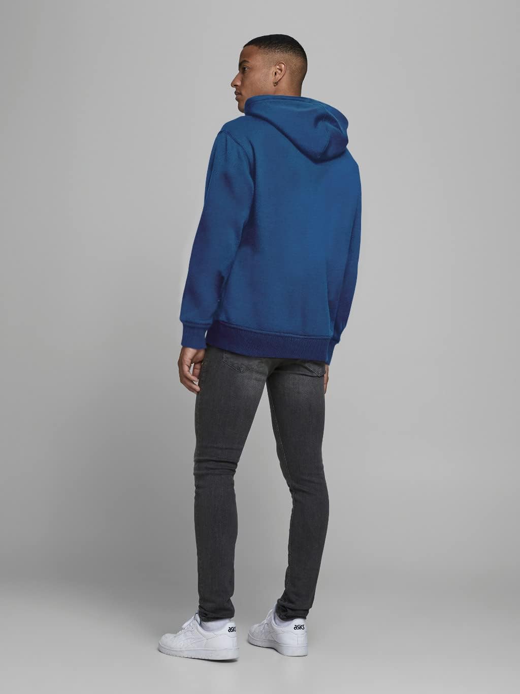 JACK & JONES Herren Soft Sweat Hood Kapuzenpullover, Bequemer Pullover für Männer XS Blau (Bright Co