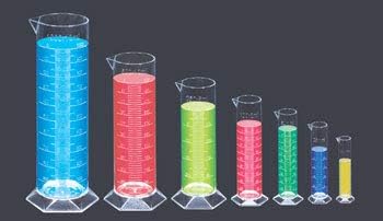 Betzold Messzylinder, 7 Stück - ideal um Genormte Einheiten kennenzulernen Nocolor, Nocolor
