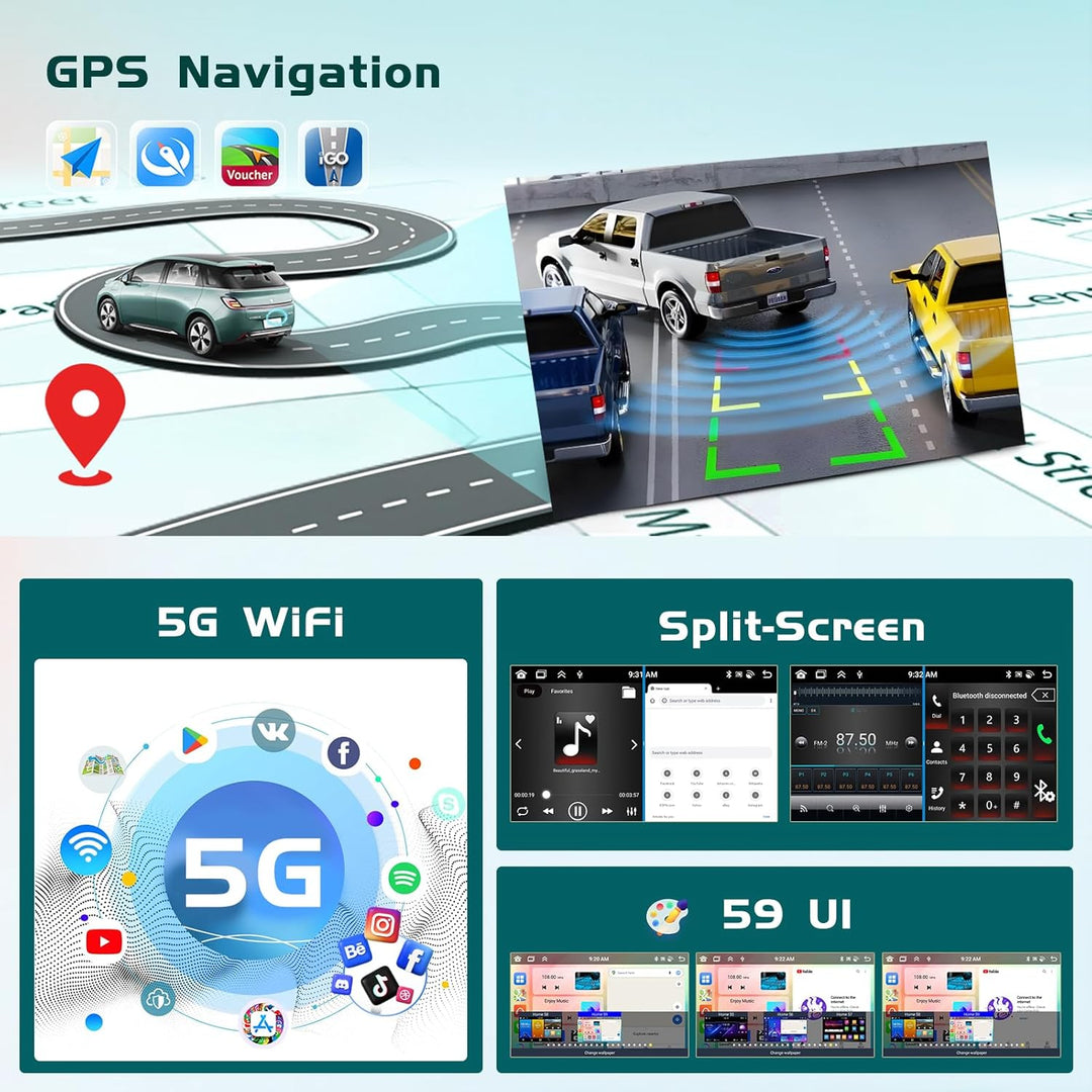 8Core/6+128G DSP Hikity Android 15 Autoradio für FIAT 500L 2013 2014 2015 2016 2017,7-Zoll Touchscre