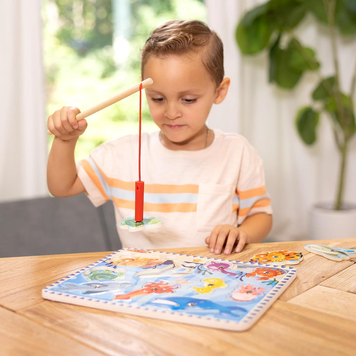 Melissa &amp; Doug - Angelspiel für Kinder ab 3 Jahre, Fische Angeln Spiel, Motorikspielzeug magnetische