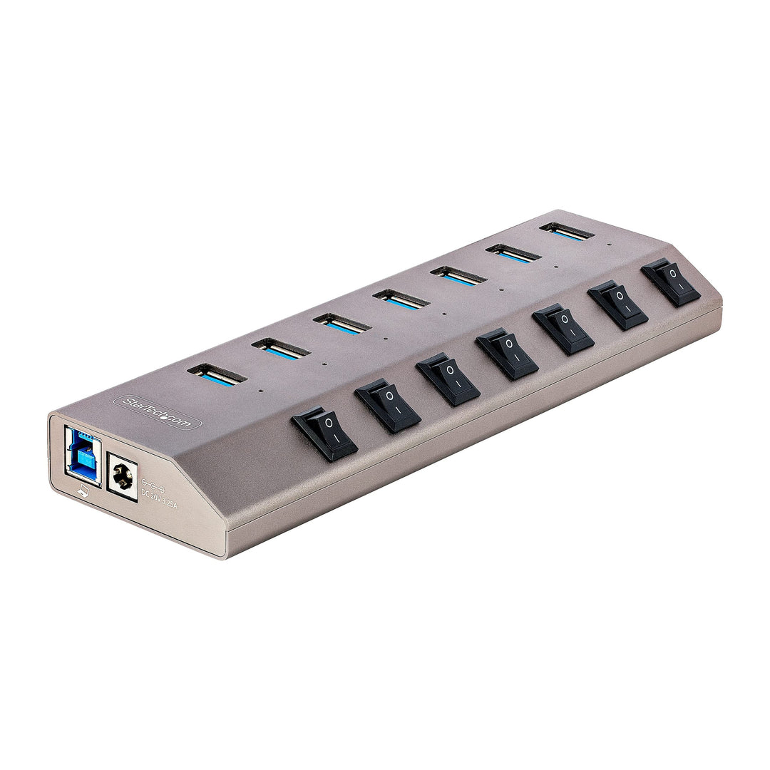 StarTech.com 7-Port USB 3.0 Hub Mit Netzteil Und Individuellen EIN/Aus Schaltern, USB-C/A 3.1 Auf 7X