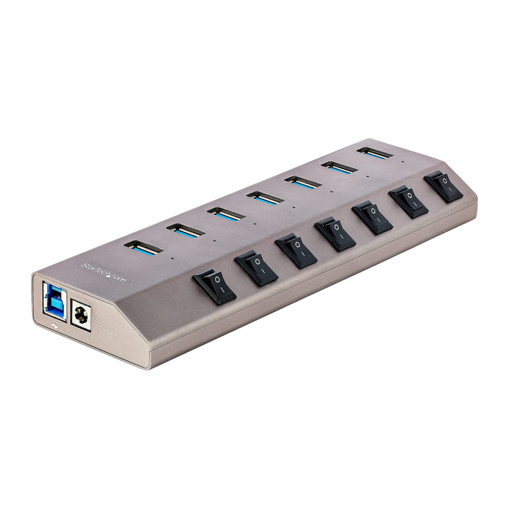 StarTech.com 7-Port USB 3.0 Hub Mit Netzteil Und Individuellen EIN/Aus Schaltern, USB-C/A 3.1 Auf 7X