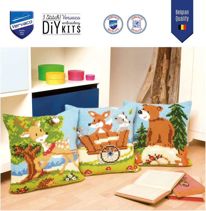 Vervaco Kreuzstichkissen/Stickkissen vorgedruckt, Polyester