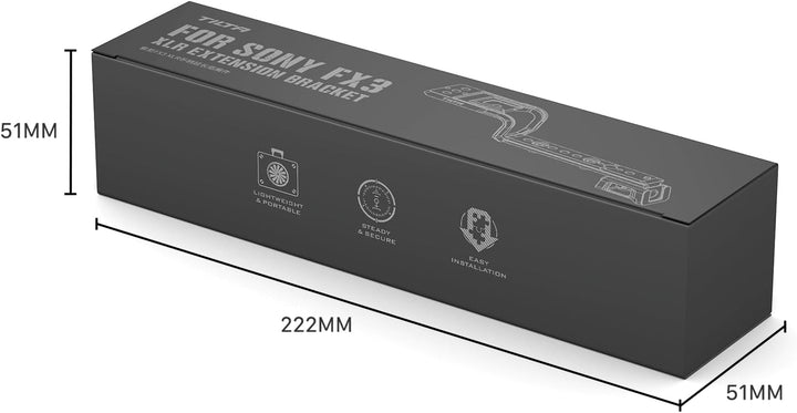 Tilta XLR-Verlängerungshalterung, kompatibel mit Sony FX3 mit 1/4-Zoll-Inbusschlüssel, sichere Verbi