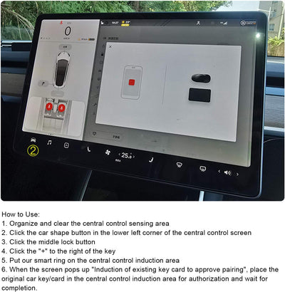 Auto Smart Key, Carbon Keyless Entry Smart Finger Card Schlüssel Ring Schlüsselgehäuse Schlüsselring