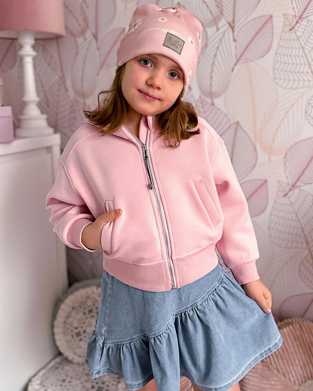 Rolanko Kapuzenpullover für Mädchen mit Reissverschluss, Gemütliche Langarm-Kapuzenjacke Lässiges Sw