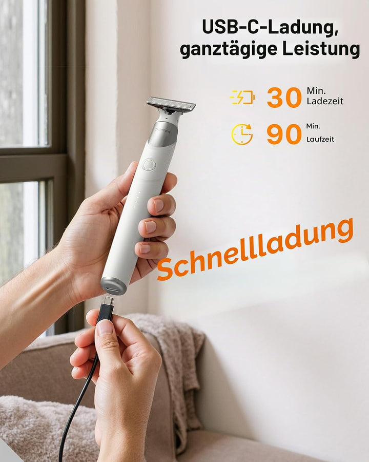 2025 Bart- &amp; Nasenhaarschneider Kit [All-in-One], 12-in-1 Rotierender Kamm, Körperhaartrimmer für Mä