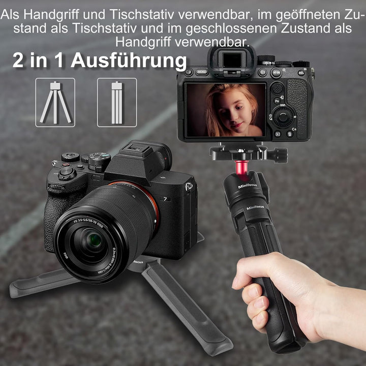 Kamerastativ, Tischstativ Kompaktstativ mit 1/4" Schraube, Telefonstativ für Gimbal Stabilizer Webca