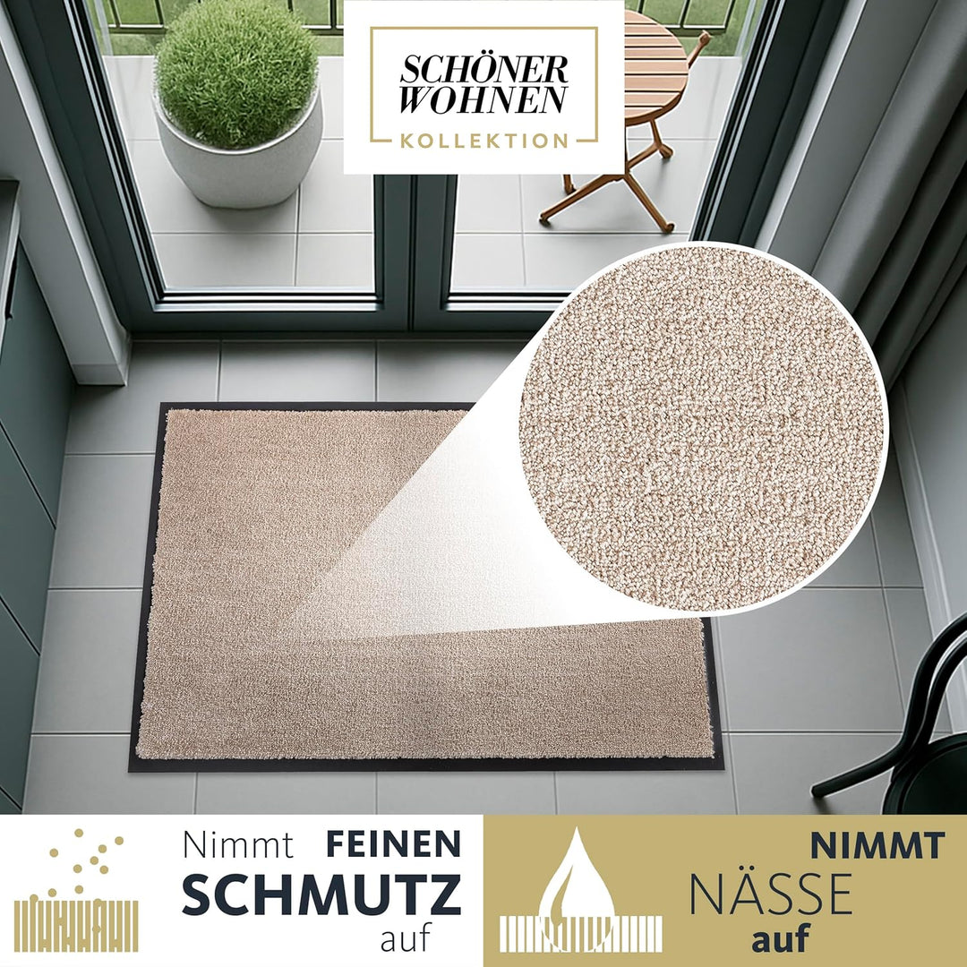 Schöner Wohnen Kollektion strapazierfähige Schmutzfangmatte Miami – getuftete Fussmatte 50x70 cm in