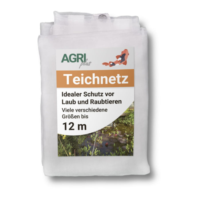 AGRI plus Teichnetz mit Ösen I 4 x 8 m I Verschiedene Masse I Engmaschiges Netz 0,8 x 0,8 mm I Teich