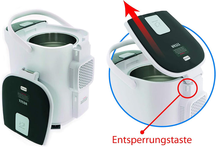 TITAN 2.1: Thermopot 5 Liter, Heisswasserspender 45-95 °C einstellbar, Thermoskanne, Teekocher mit K