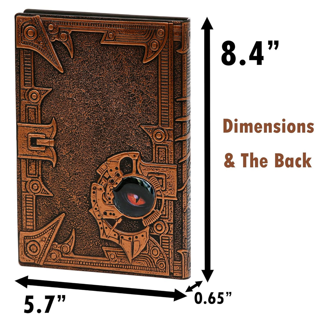 A.F.N.A.L Unliniertes Tagebuch – DND Drache Bronze 3D-geprägtes Kunstmuster Hardcover Notizbuch Gesc