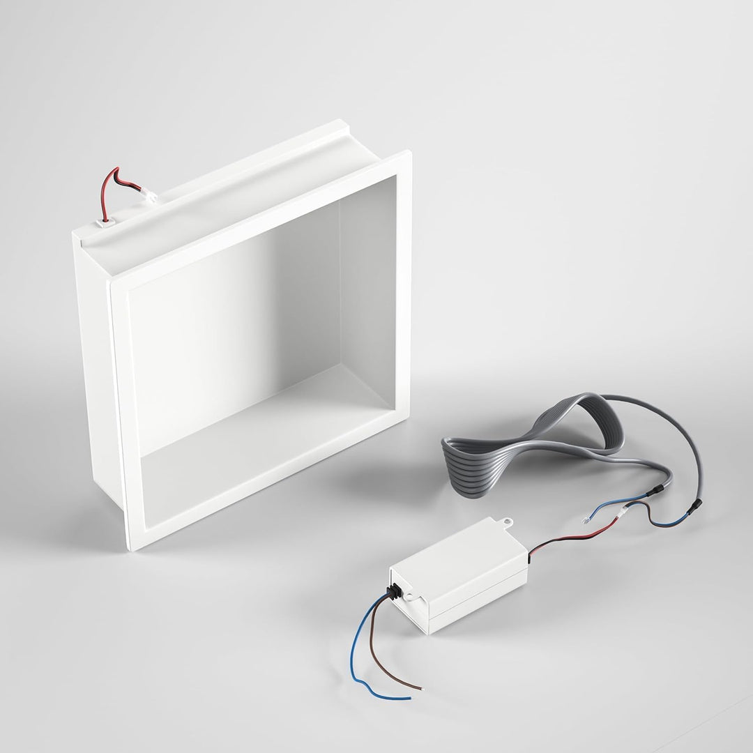 Edelstahl-Duschnische 300mm X 300mm weiss mit geführtem Licht wasserdicht Keine Fliesen benötigte Wa