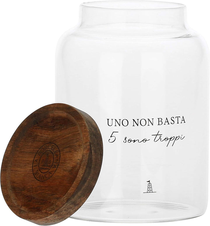 La Porcellana Bianca - Kaffeedose aus Borosilikatglas, Fassungsvermögen 1,2 l, Kollektion I Garbati