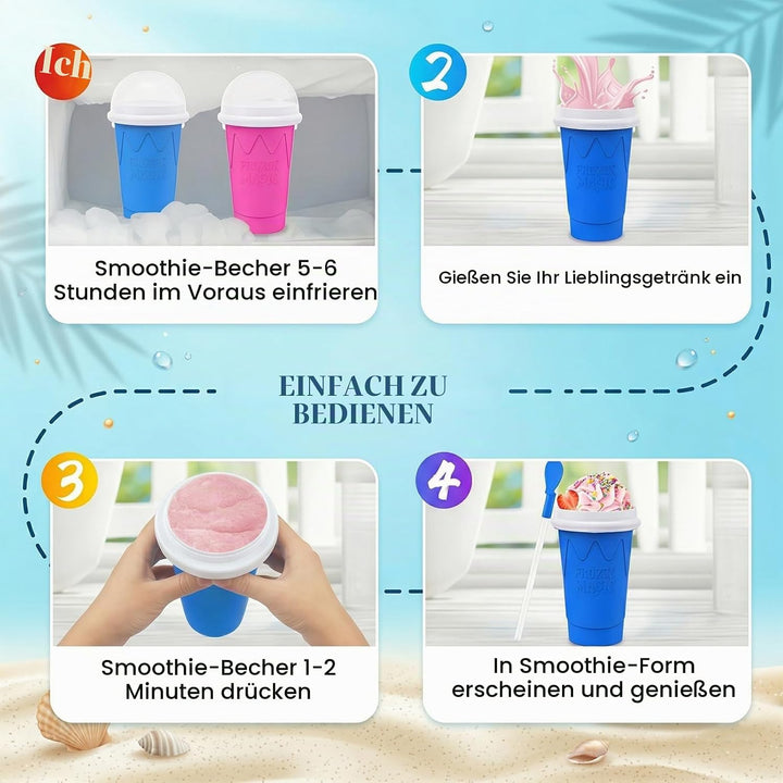 Slush Becher Magic Cup Slushy Becher 2er Set Für Kinder Familien Studenten Für Zuhause Picknick Somm