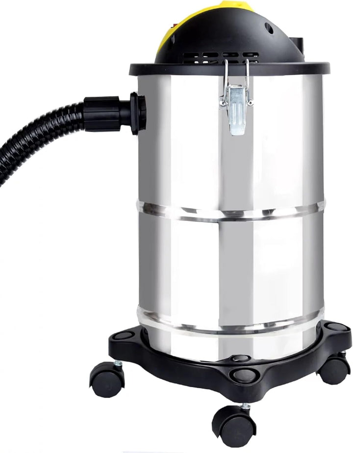 Syntrox 2 in 1 Edelstahl Aschesauger + Staubsauger Titana, Leicht und handlich, 4 Laufrollen, 1600 W