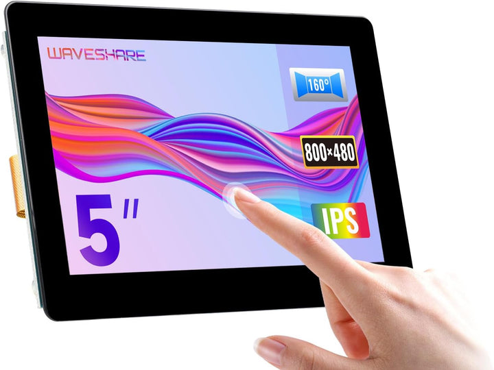 Waveshare 5inch Capacitive IPS Touch Display for Raspberry Pi with 800×480 Resolution DSI Interface