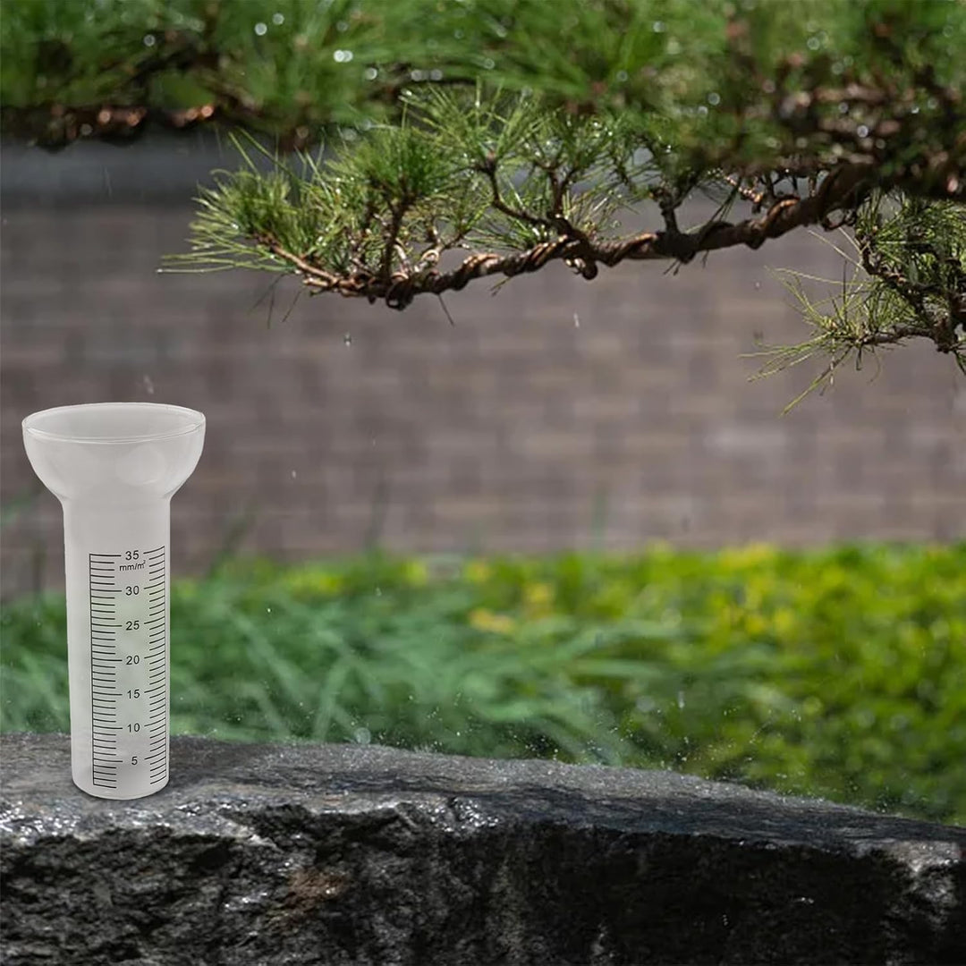 Regenmesser, 2 Stück, Ersatzglas für Outdoor-Regenmesser, 1mm bis 35mm, Niederschlagsmesser, Glas, R