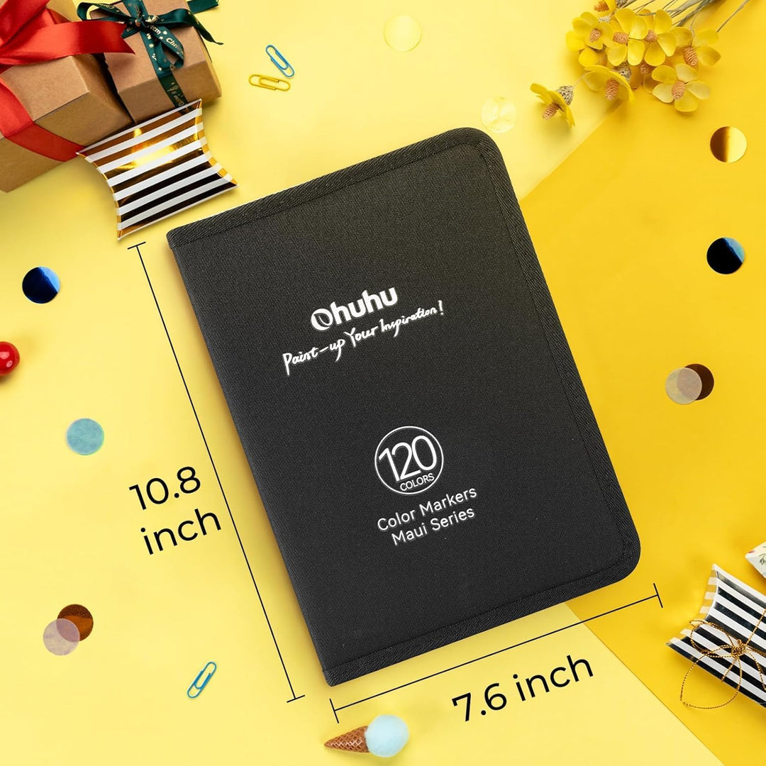 Ohuhu Filzstifte 120 Farben, Dual Brush Pen Pinselstifte Aquarell Marker Stifte Set für Kind und Erw