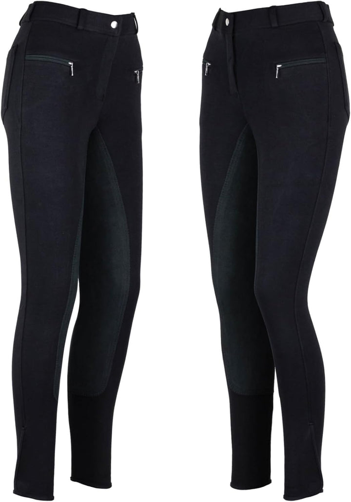 RL24 - Kinder Reithose Vollbesatz BASICLINE 110 Schwarz/Schwarz, 110 Schwarz/Schwarz