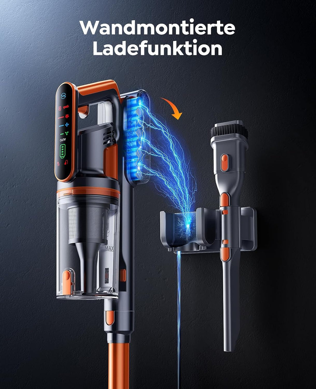 Fieety Akku Staubsauger, 650W/55kPa/70Min Faltbarer &amp; Flexibler Staubsauger | Staubsauger Kabellos m