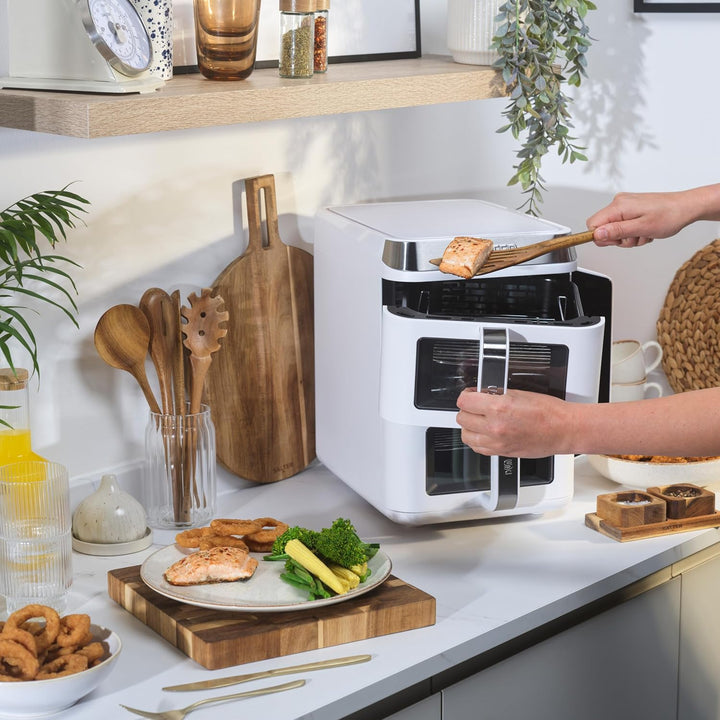 Salter VertiCook View Air Fryer - Vertikale Doppelschublade, Kochen auf 4 Ebenen, XL 9L Kapazität -