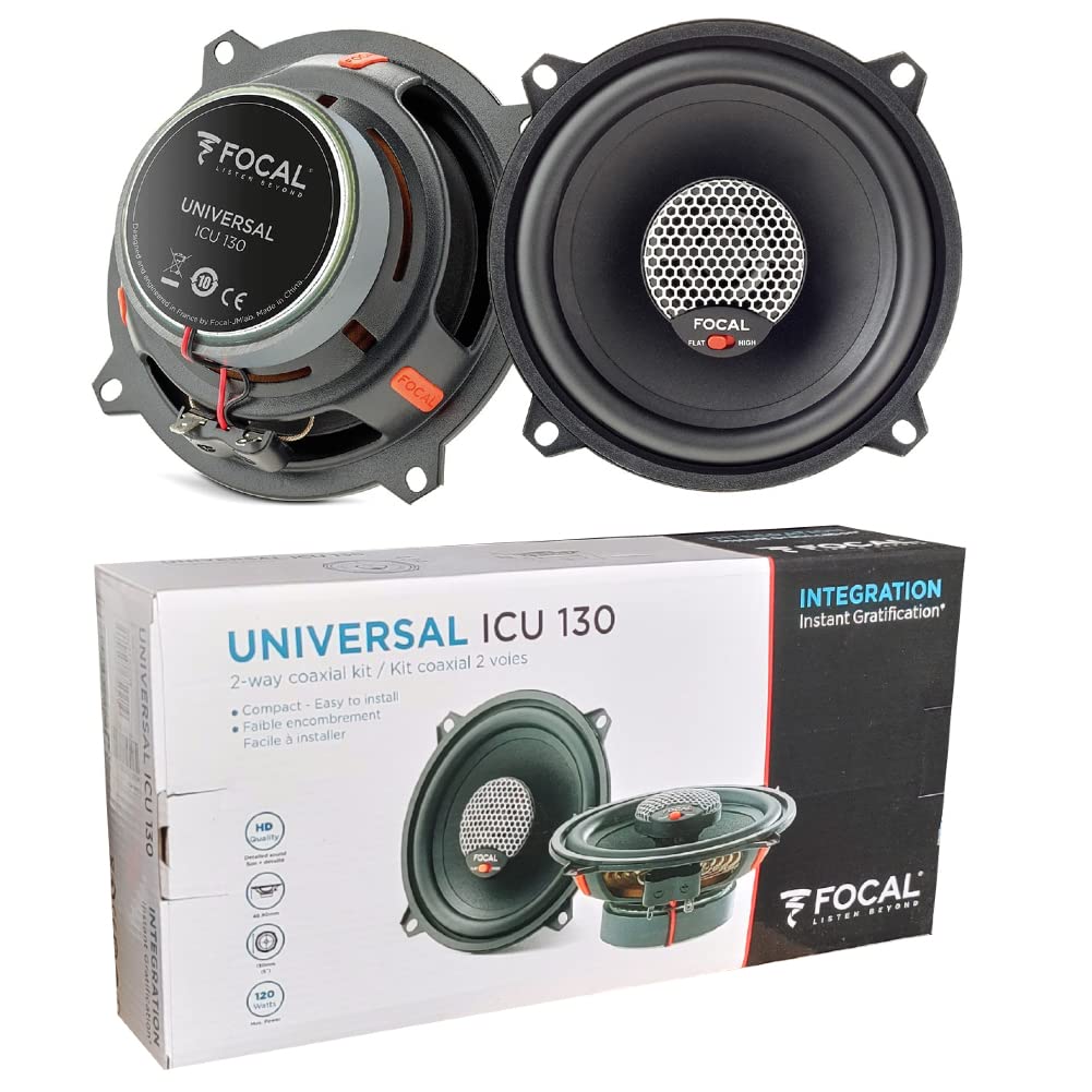 KIT Set FÜR Focal UNIVERSAL ICU 130 ICU130 2 2-Wege-Koaxiallautsprecher mit 13 cm, 130 mm, 5 Zoll Du
