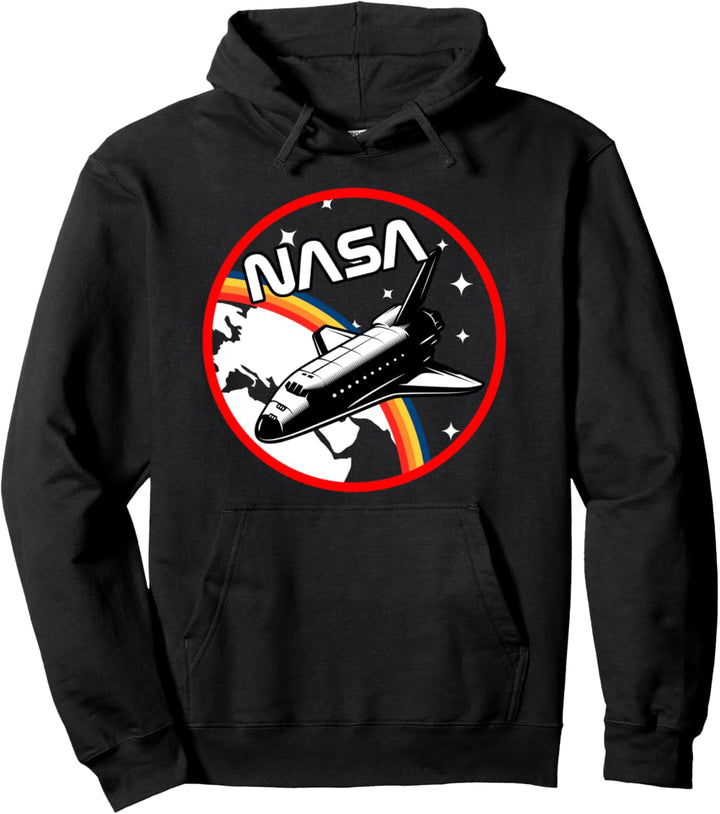 NASA Space Shuttle Travel Over Rainbow Poster Pullover Hoodie