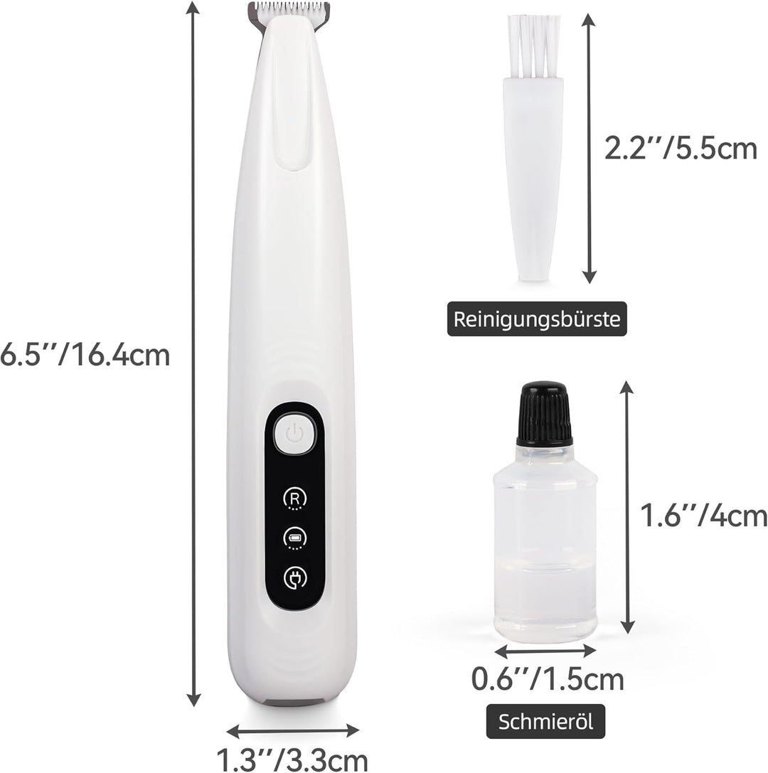 ALL FOR PAWS Hundepfoten-Trimmer, Hundeschneidemaschine mit LED-Licht, 18 mm Klinge, Haarschneider f