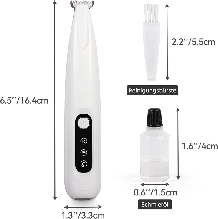 ALL FOR PAWS Hundepfoten-Trimmer, Hundeschneidemaschine mit LED-Licht, 18 mm Klinge, Haarschneider f