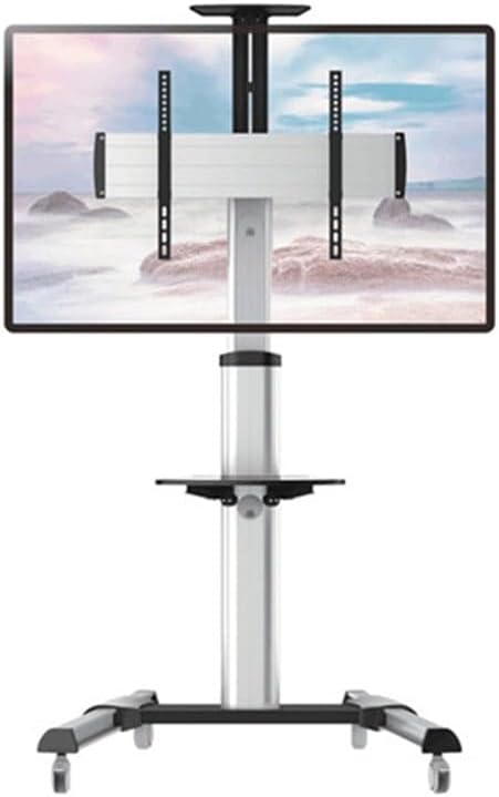 Techly Tv Cart Economy for 37-70 Black 37"-70" 2 mensole Silber, 37"-70" 2 mensole Silber