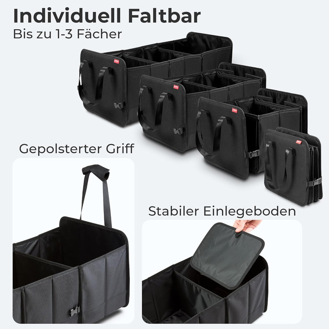 achilles Faltbare Autobox, Auto Organizer, Grössenverstellbare Kofferraumtasche, Faltkorb, Autotasch