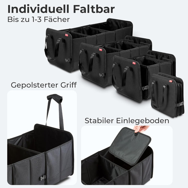 achilles Faltbare Autobox, Auto Organizer, Grössenverstellbare Kofferraumtasche, Faltkorb, Autotasch
