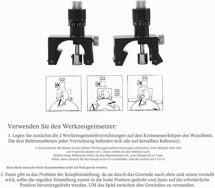 Hobelmessereinstelllehre，Jectse Stahl Hobelmessersetzer Hobelklingeneinstellung Jig Magnetic Hobelme
