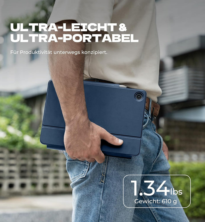 Dexnor Tastatur Hülle für Samsung Galaxy Tab A9+ Plus 11 Zoll 2023, Keyboard Cover mit Magnetisch Mu