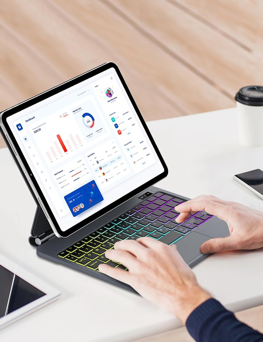 JADEMALL Magic Keyboard für iPad 10 Generation 2022 10.9 Zoll & iPad A16 11 Generation 2025 11 Zoll,