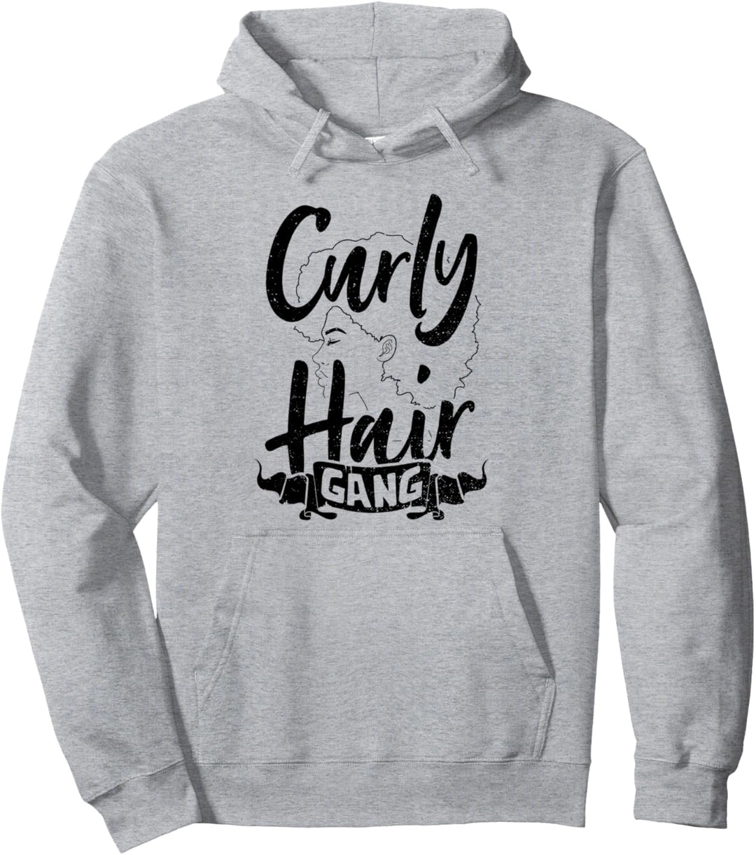 Locken: Curly Hair Gang - Haare Sprüche Pullover Hoodie
