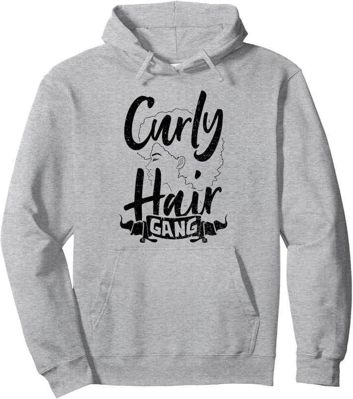Locken: Curly Hair Gang - Haare Sprüche Pullover Hoodie