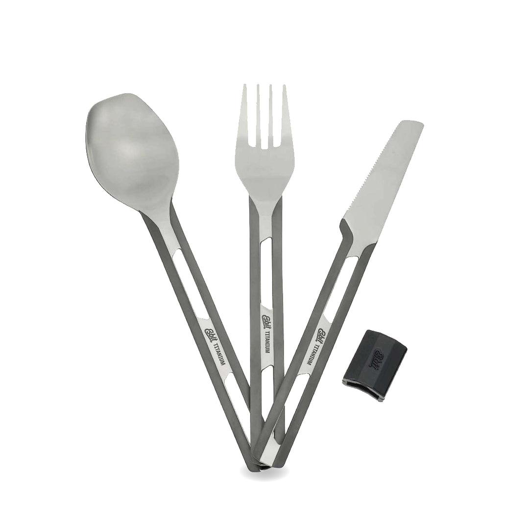 Esbit Titanbesteck, 3-teilig, ultraleicht Silber, Silber
