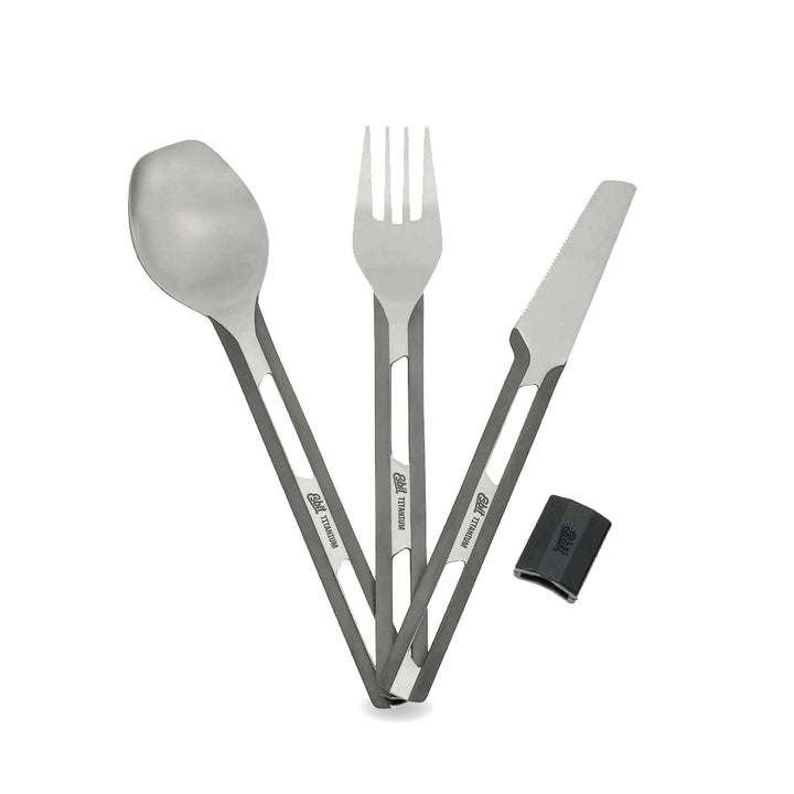 Esbit Titanbesteck, 3-teilig, ultraleicht Silber, Silber