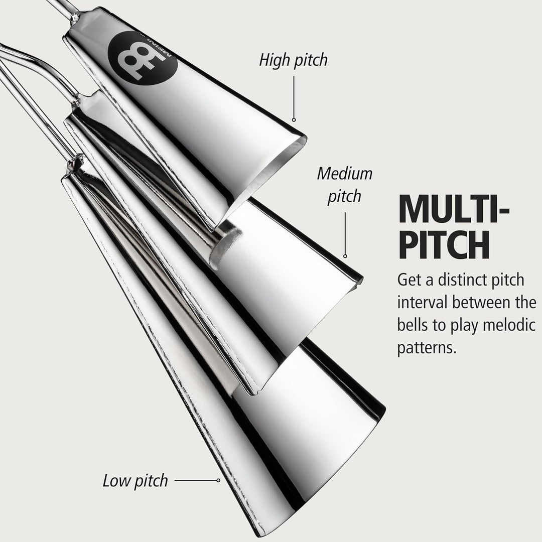 Meinl Percussion STBAGTRI-CH Triple A-Go-Go Bell (Medium), chrom